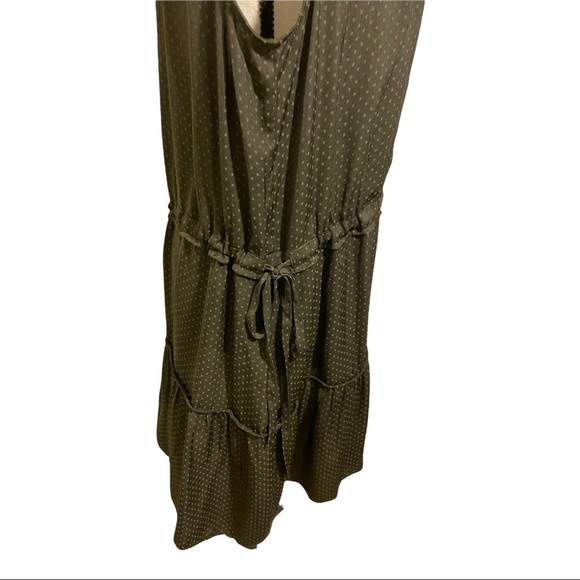 All saints dress size 10 tiiered waist has drawstring. Brown Polk dot. - Picture 7 of 15
